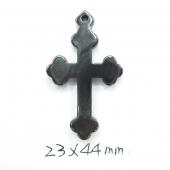 Hematite Cross Pendant 23x44mm